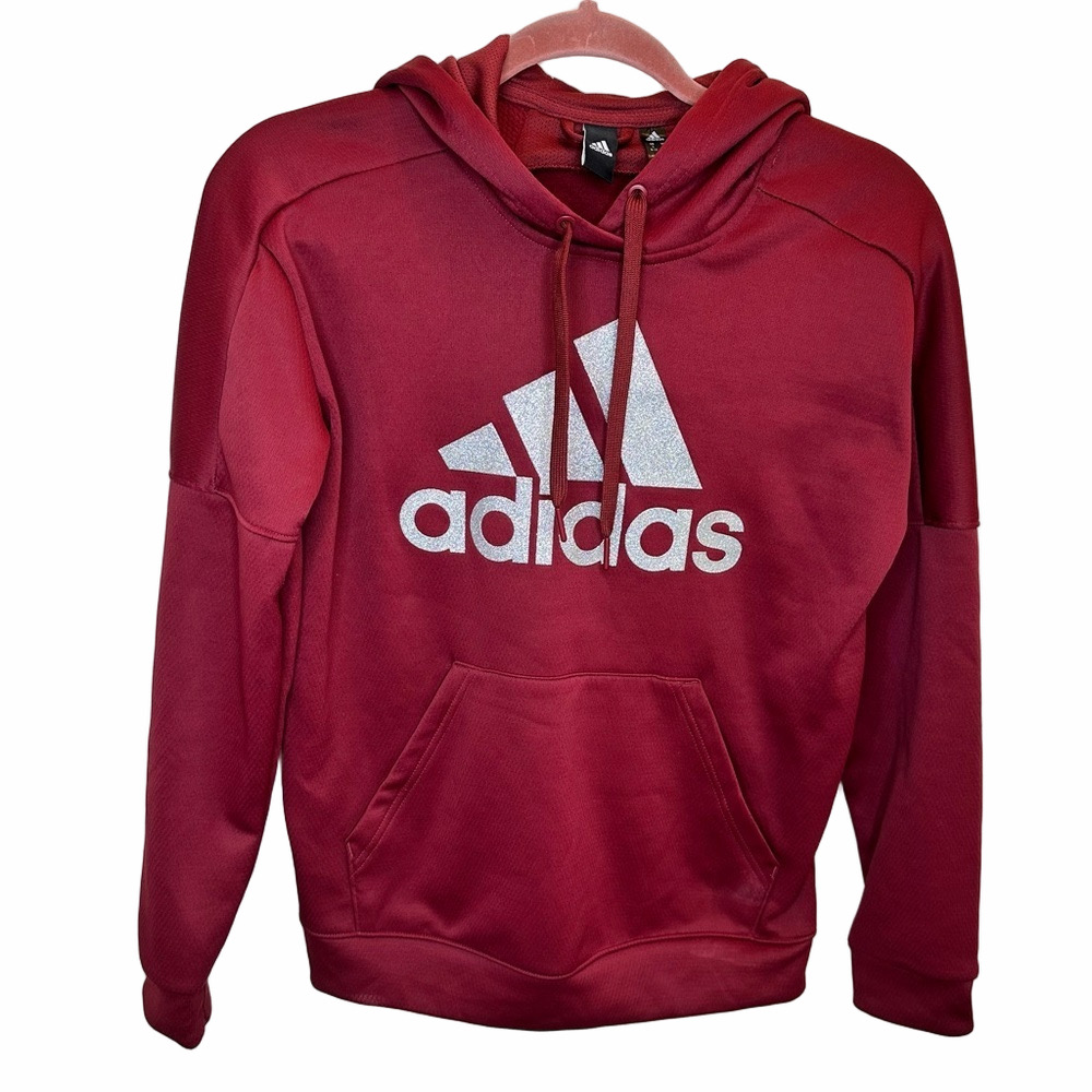 Adidas Red Climawarm Woman's Red Sweatshirt Size Small